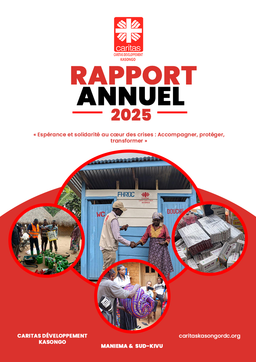 Couverture de Rapport d'Activités Annuel 2025 - Coordination Générale Caritas Kasongo